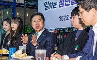 [포토] 청년들과 대화하는 김기현