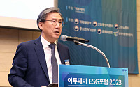 [포토] 이투데이 ESG포럼 2023, 인사말하는 김덕헌 대표
