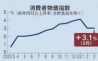 일본 3월 CPI, 전월 대비 3.1% 상승…19개월째 상승세