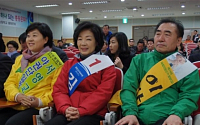 [총선 현장] 나란히 앉은 세 명의 4·11 총선 서울 중랑갑 후보들