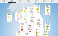 [내일날씨] 전국 흐리고 곳곳에 비…낮최고기온 17~28도