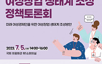 ‘여성창업 생태계 조성 정책토론회’공동개최