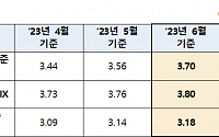 [속보] 6월 코픽스 3.70%…전월 대비 0.14%p 상승