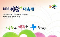 대한민국 나눔인, 한 자리에 총출동...‘KBS 나눔더하기 대축제’ 13일부터