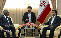 [포토] 이란 대통령 만난 아난