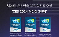 웨이센 CES 2024 혁신상 3년 연속 수상…‘3관왕’