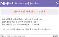 농협 인터넷뱅킹 업무량 폭주로 전산마비