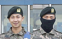 BTS RMㆍ뷔 근황 포착…“강렬한 눈빛, 군인 다 됐네”