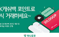 “OK캐쉬백 포인트로 주식 거래”…하나증권, SK플래닛 제휴