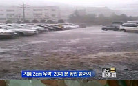 영남지역 우박 피해 속출…기습폭우에 우박 겹쳐 2명 실종