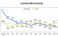중국 1월 소비자물가 0.8% 하락…14년래 낙폭 최대