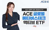 한투운용 &quot;'AI 5대장 투자' ACE 메타버스 ETF, 1년 수익률 61%&quot;