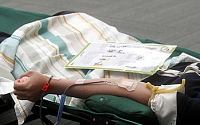 [포토]헌혈하는 외환은행 직원들