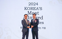 한일시멘트, 21년 연속 '한국에서 가장 존경받는 기업' 선정