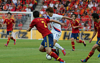 한국 축구, 스페인에 1-4로 완패