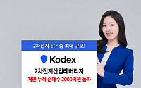 ‘KODEX 2차전지레버리지 ETF’ 개인 누적 순매수 2000억 돌파