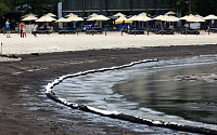 싱가포르 유명 해변, 유조선 충돌로 기름 범벅...“해양생물 우려”