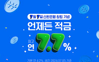 [금상소] 신한은행, 최고 금리 연 7.7%...'언제든 적금'