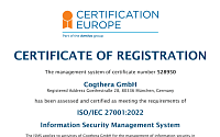이모코그, 국제 정보보안 관리시스템 인증 획득