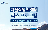 LS엠트론, 연말까지 자율작업 트랙터 리스 프로그램 실시