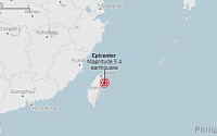 대만 북동부 해안서 규모 5.4 지진 발생