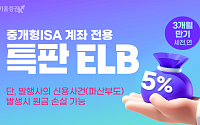 키움증권 “중개형 ISA 전용 특판 ELB 사면 판매 세금도 아낄 수 있어요”