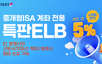 키움증권, 내일까지 중개형ISA 전용 세전 연 5% 특판 ELB 판매