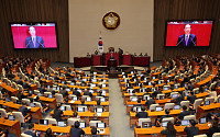 尹, 개혁·경제 강조…與 사라진 박수, 野 고성