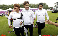 [런던올림픽]한국 양궁 男 단체전, 동메달 획득