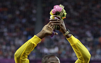 [런던올림픽]'번개' 볼트, 올림픽 사상 첫 2연속 100m·200m 金