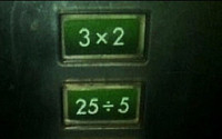 약간 복잡한 버튼, '25÷5'는 몇 층일까 ?