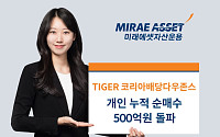 "상법 개정 수혜 기대"…미래에셋운용 'TIGER 코리아배당다우존스' 개인 누적 순매수 500억 돌파