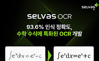 셀바스AI, 상용 환경에서 수학 수식 인식 기술 정확도 93.6% 기록