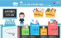 6월 소비자물가 2.2%↑…5개월 만에 최고치(상보)