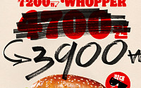 20년 전 가격으로⋯버거킹, ‘와퍼 3900원’ 프로모션