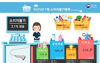 7월 소비자물가 2.1% 상승…두 달째 2%대 [상보]