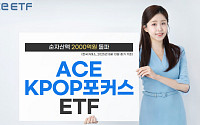 한투운용, ACE KPOP포커스 ETF 순자산 2000억 돌파