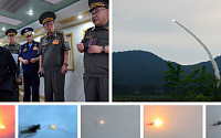 북한 신형 지대공미사일 시험 사격…김정은 참관