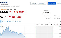 [오늘의 뉴욕증시 무버] 인텔, 美 정부 지분 보유로 해외 매출 리스크 우려에 1.01%↓