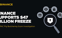 바이낸스, 아태 지역 4700만 달러 규모 불법 자금 동결 지원