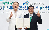 하나은행·중앙대의료원, 유산 기부 활성화 위해 힘 모은다