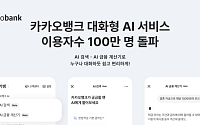 카카오뱅크, 대화형 AI 서비스 출시 100일 만에 100만 명 돌파