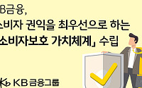 KB금융, ‘소비자 중심 금융’ 대전환…상품 기획부터 사후관리까지 책임