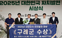 2025 대한민국 자치발전...전남 구례군 대상 수상
