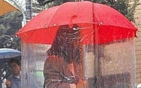 태풍 '산바'에도 절대 안 젖는 우산 화제