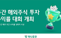 하나증권, 주간 해외주식 투자 수익률 대회 개최