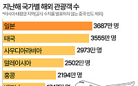지난해 한국 찾은 관광객, 일본 절반도 안 된다 [데이터클립]