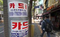연 18%대 고금리 기댄 카드사들…현금서비스 이용액 감소에도 수익 비중↑