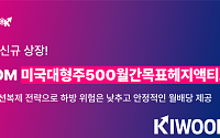 키움운용, KIWOOM 미국대형주500월간목표헤지액티브 ETF 21일 상장