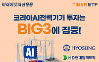 미래에셋운용, ‘TIGER 코리아AI전력기기TOP3플러스 ETF’ 신규 상장